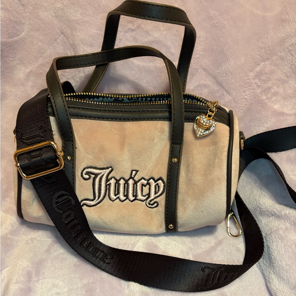 Juicy Couture Tan and Dark Brown Barrel Bag